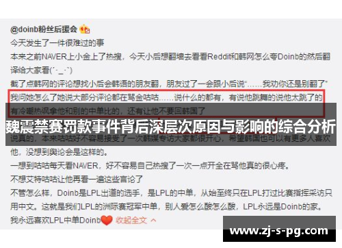 魏震禁赛罚款事件背后深层次原因与影响的综合分析